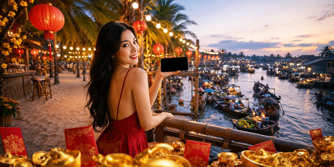 Người dùng Cần Thơ theo dõi kết quả cá cược thể thao bên đèn lồng truyền thống