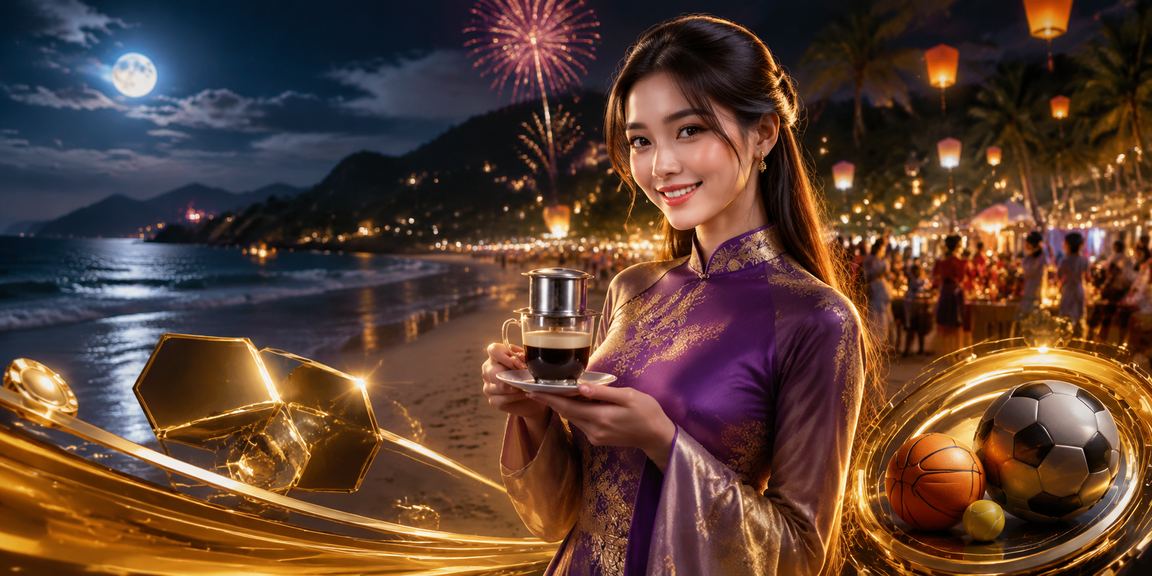 Người phụ nữ mặc áo dài tại Côn Đảo thưởng thức không khí thể thao và cá cược online